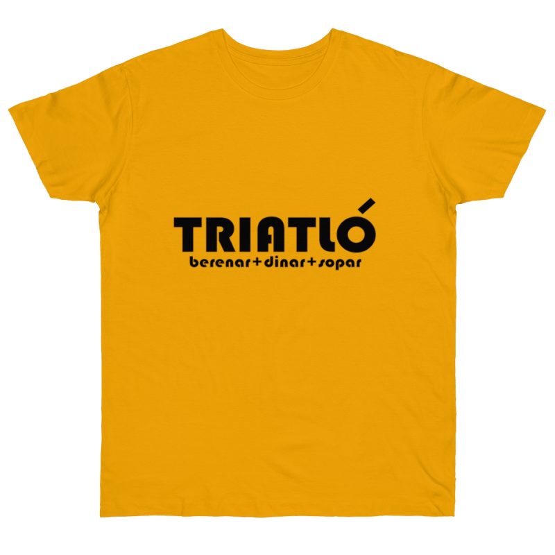 Camiseta punto liso - Albaricoque - Triatló: berenar + dinar + sopar