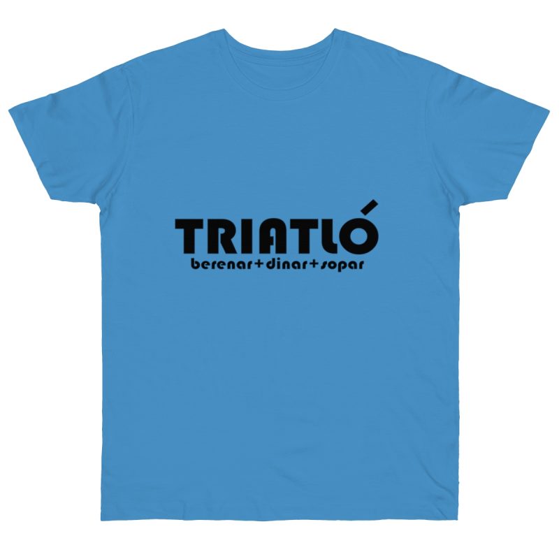 Camiseta punto liso - Azul celeste - Triatló: berenar + dinar + sopar