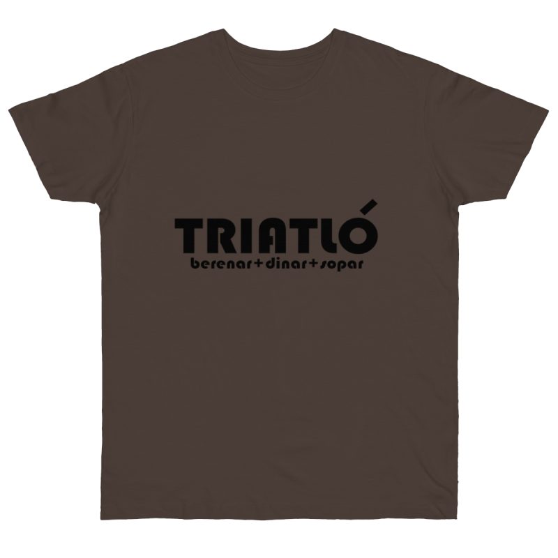 Camiseta punto liso - Marron oso - Triatló: berenar + dinar + sopar