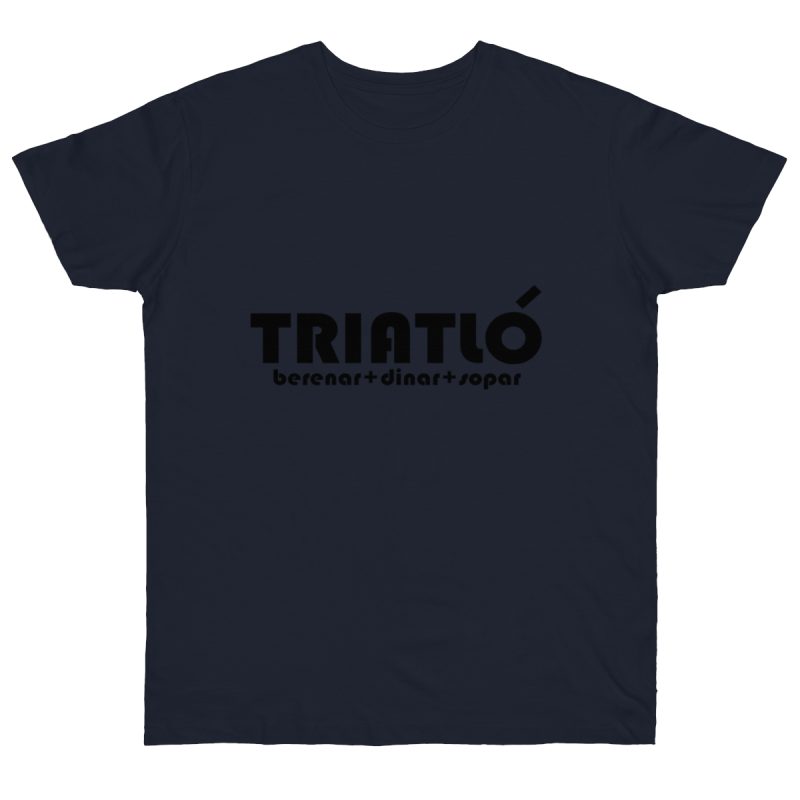 Camiseta punto liso - Azul marino - Triatló: berenar + dinar + sopar