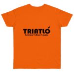 Camiseta punto liso - Naranja - Triatló: berenar + dinar + sopar