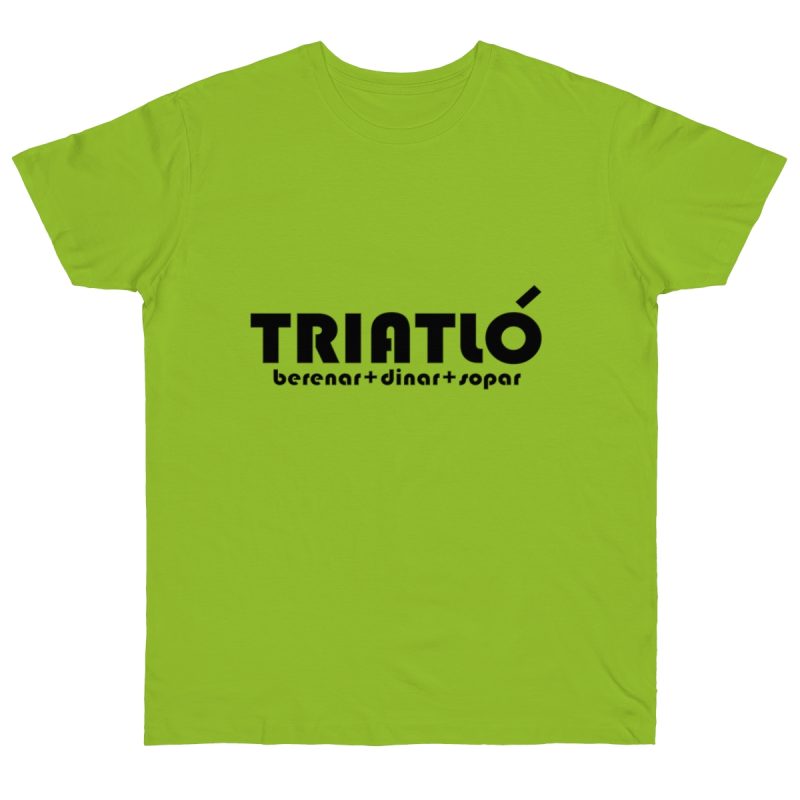 Camiseta punto liso - Verde orquidea - Triatló: berenar + dinar + sopar