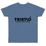 Camiseta punto liso - Azul vaquero - Triatló: berenar + dinar + sopar