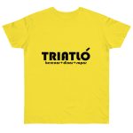 Camiseta punto liso - Amarillo solar - Triatló: berenar + dinar + sopar