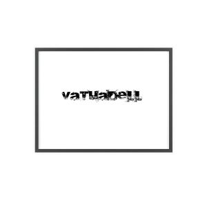 Poster con marco de madera - Marco negro - Camiseta unisex «Vatuadell»