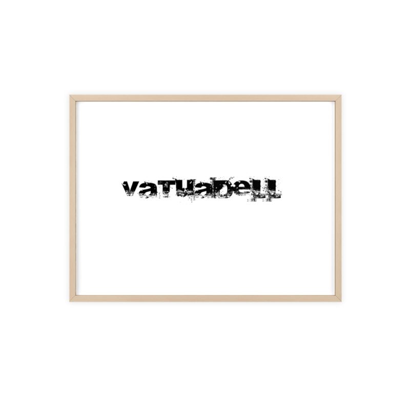 Poster con marco de madera - Marco de madera natural - Camiseta unisex «Vatuadell»