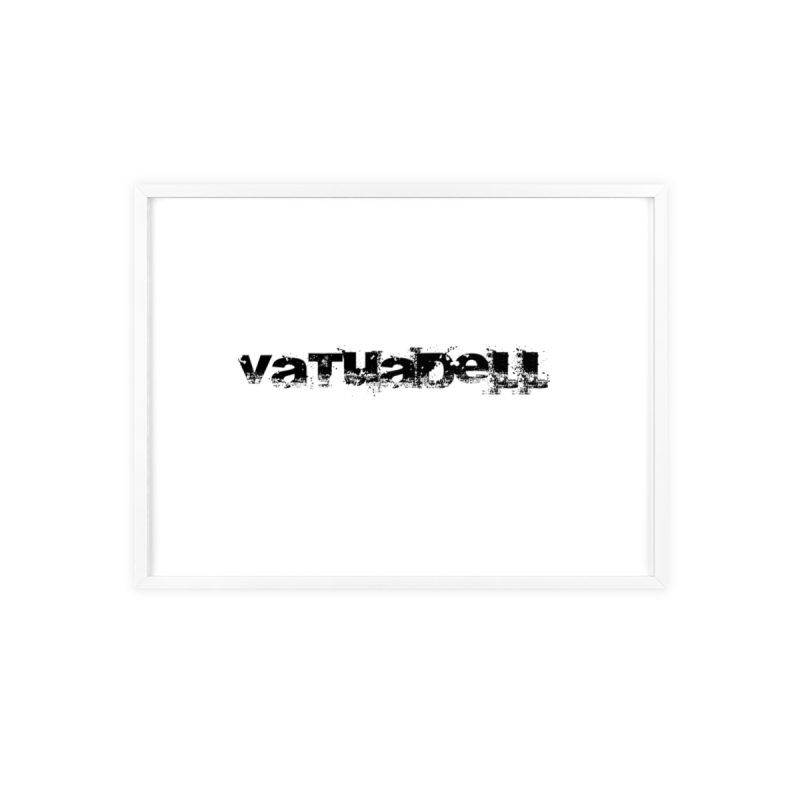 Poster con marco de madera - Marco blanco - Camiseta unisex «Vatuadell»