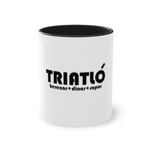 Taza bicolor - Negro - Triatló: berenar + dinar + sopar