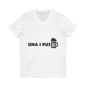 Camiseta cuello de pico - Blanco - Una i pus