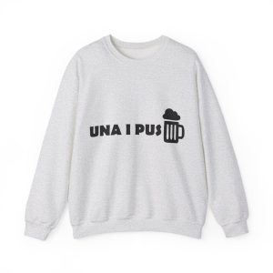 Sudadera cuello redondo - Gris ceniza - Una i pus