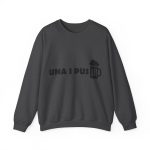 Sudadera cuello redondo - Gris oscuro jaspeado - Una i pus