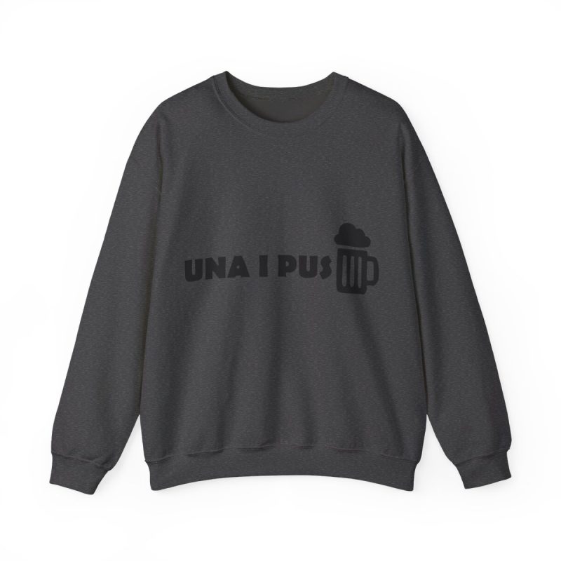 Sudadera cuello redondo - Gris oscuro jaspeado - Una i pus
