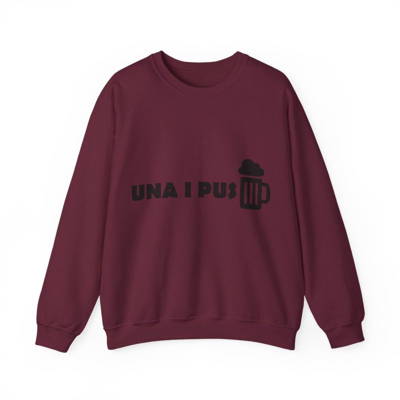 Sudadera cuello redondo - Granate - Una i pus