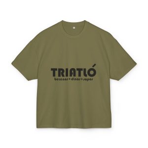 Camiseta box ultra gruesa - Verde oliva - Triatló: berenar + dinar + sopar
