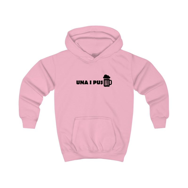 Sudadera con capucha infantil - Rosa bebe - Una i pus