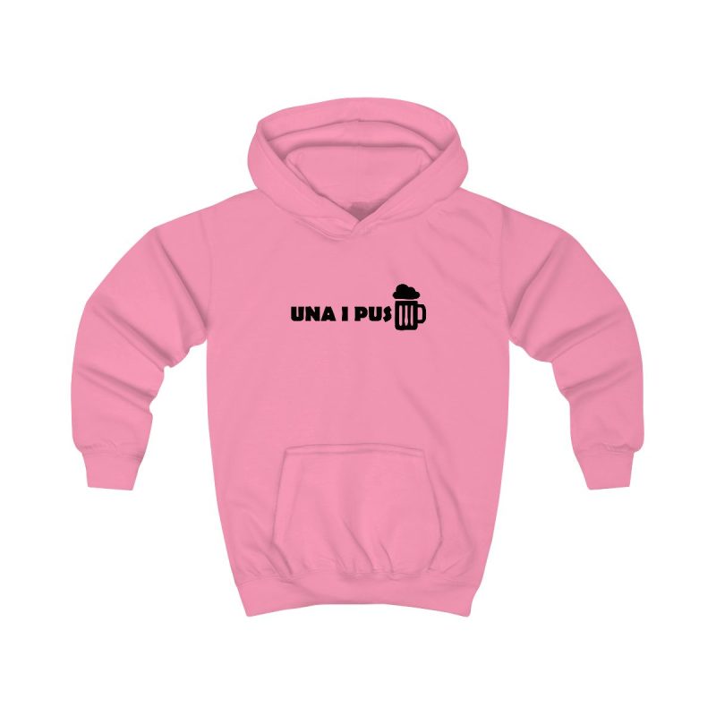 Sudadera con capucha infantil - Rosa algodon de azucar - Una i pus