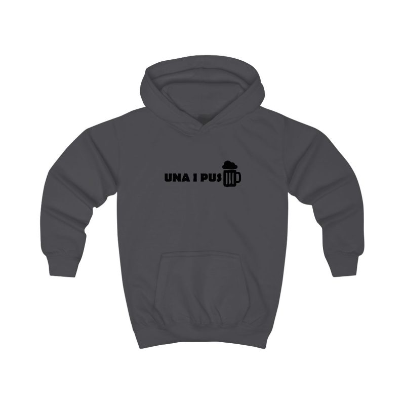 Sudadera con capucha infantil - Gris marengo - Una i pus