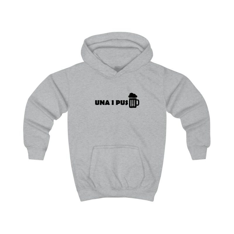 Sudadera con capucha infantil - Gris jaspeado claro - Una i pus