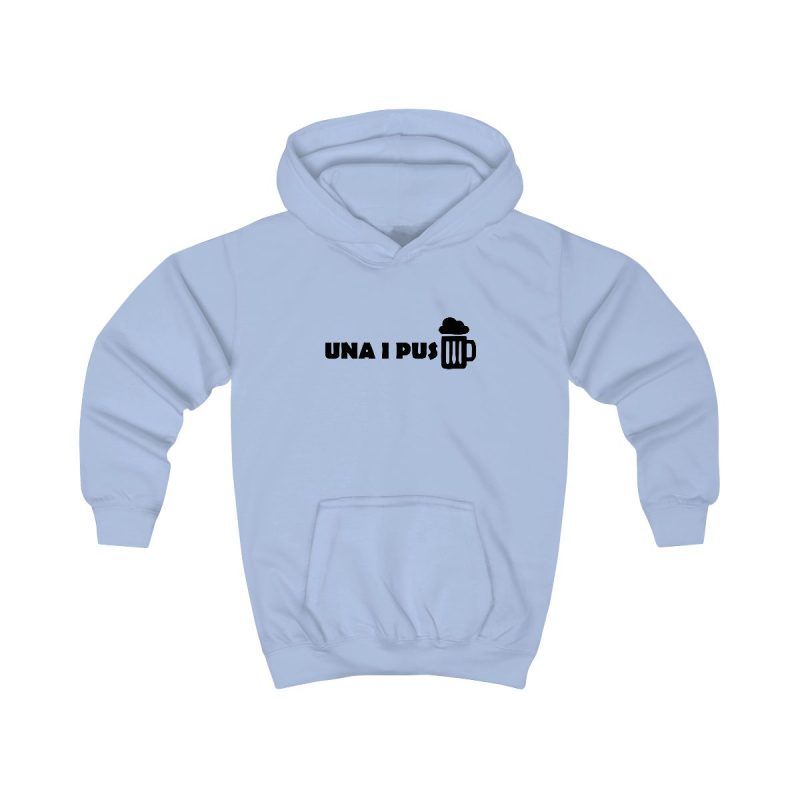 Sudadera con capucha infantil - Azul cielo - Una i pus