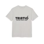 Camiseta oversize gruesa - Gris jaspeado claro - Triatló: berenar + dinar + sopar
