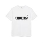 Camiseta oversize gruesa - Blanco - Triatló: berenar + dinar + sopar