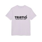 Camiseta oversize gruesa - Lila - Triatló: berenar + dinar + sopar