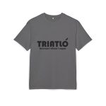 Camiseta oversize gruesa - Gris marengo jaspeado - Triatló: berenar + dinar + sopar