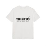 Camiseta oversize gruesa - Blanco puro - Triatló: berenar + dinar + sopar