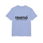 Camiseta oversize gruesa - Azul violeta - Triatló: berenar + dinar + sopar