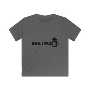 Camiseta infantil Softstyle - Gris marengo - Una i pus