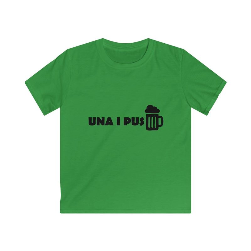 Camiseta infantil Softstyle - Verde irlandes - Una i pus