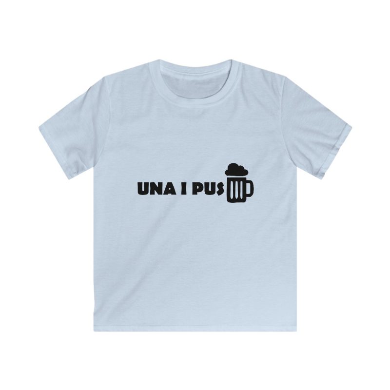 Camiseta infantil Softstyle - Azul claro - Una i pus