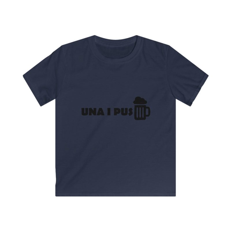 Camiseta infantil Softstyle - Azul marino - Una i pus