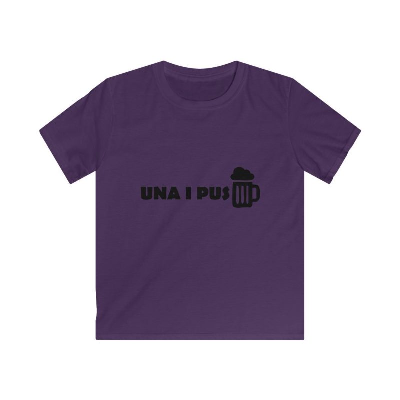 Camiseta infantil Softstyle - Morado - Una i pus