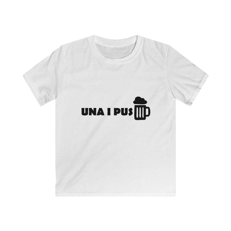 Camiseta infantil Softstyle - Blanco - Una i pus