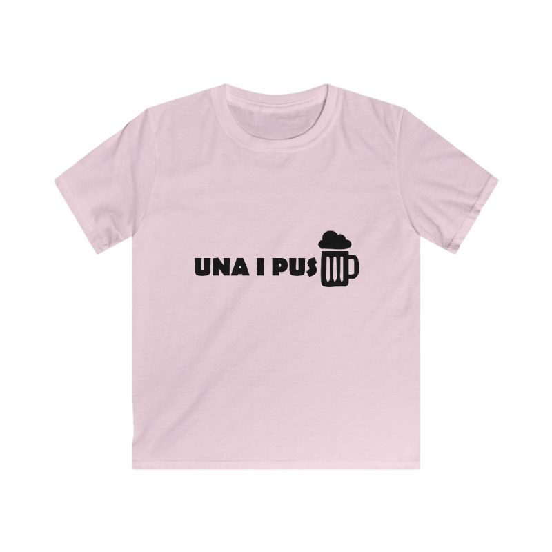 Camiseta infantil Softstyle - Rosa claro - Una i pus