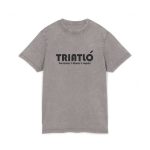Camiseta lavado acido cuello redondo - Gris asfalto - Triatló: berenar + dinar + sopar