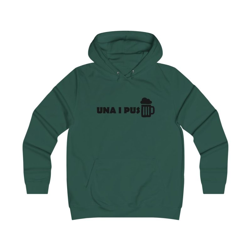 Sudadera universitaria mujer - Verde botella - Una i pus