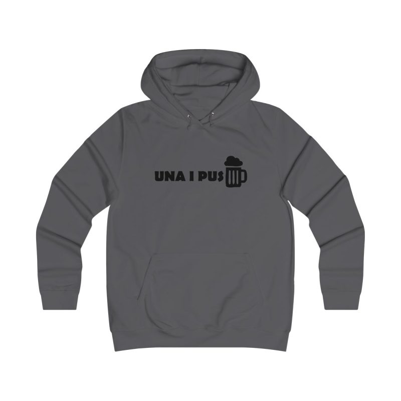 Sudadera universitaria mujer - Gris marengo - Una i pus