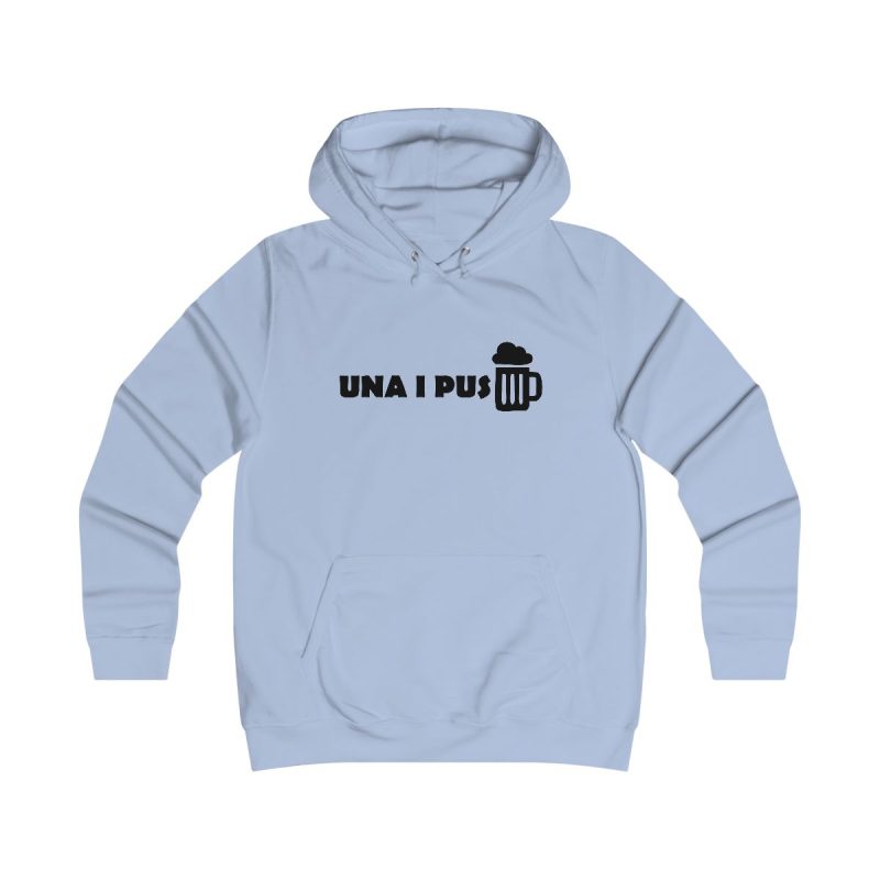 Sudadera universitaria mujer - Azul cielo - Una i pus