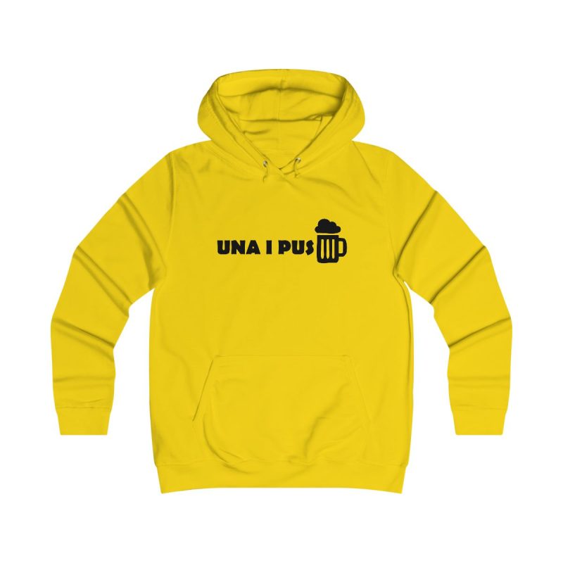 Sudadera universitaria mujer - Amarillo sol - Una i pus