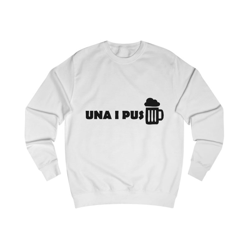 Sudadera clasica - Blanco artico - Una i pus Sudadera clasica - Blanco artico - Una i pus
