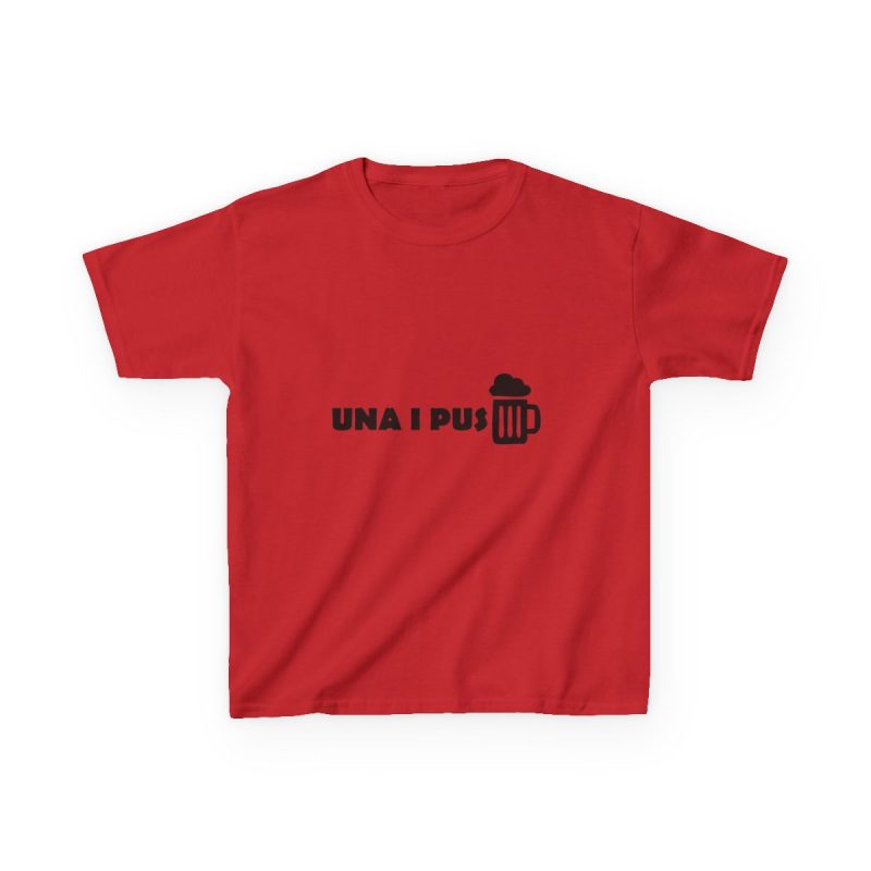 Camiseta infantil algodon grueso - Rojo - Una i pus