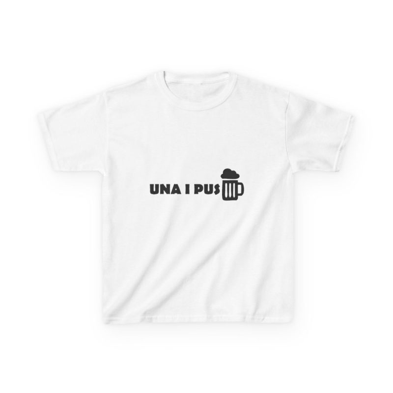 Camiseta infantil algodon grueso - Blanco - Una i pus