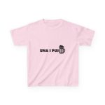 Camiseta infantil algodon grueso - Rosa claro - Una i pus