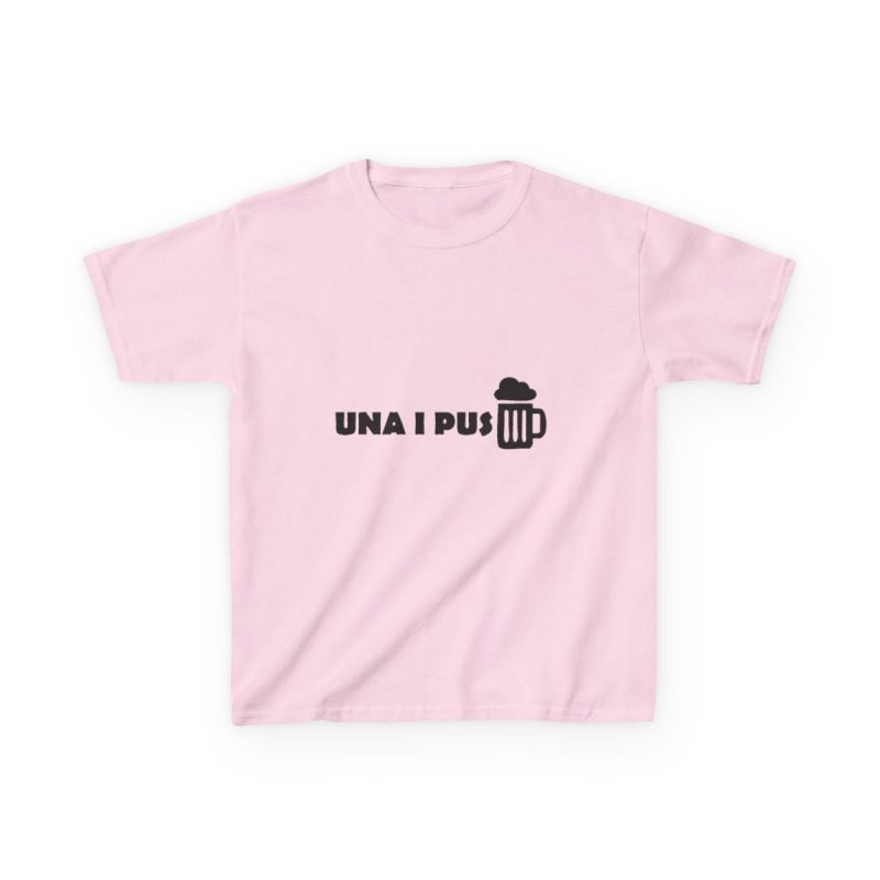 Camiseta infantil algodon grueso - Rosa claro - Una i pus