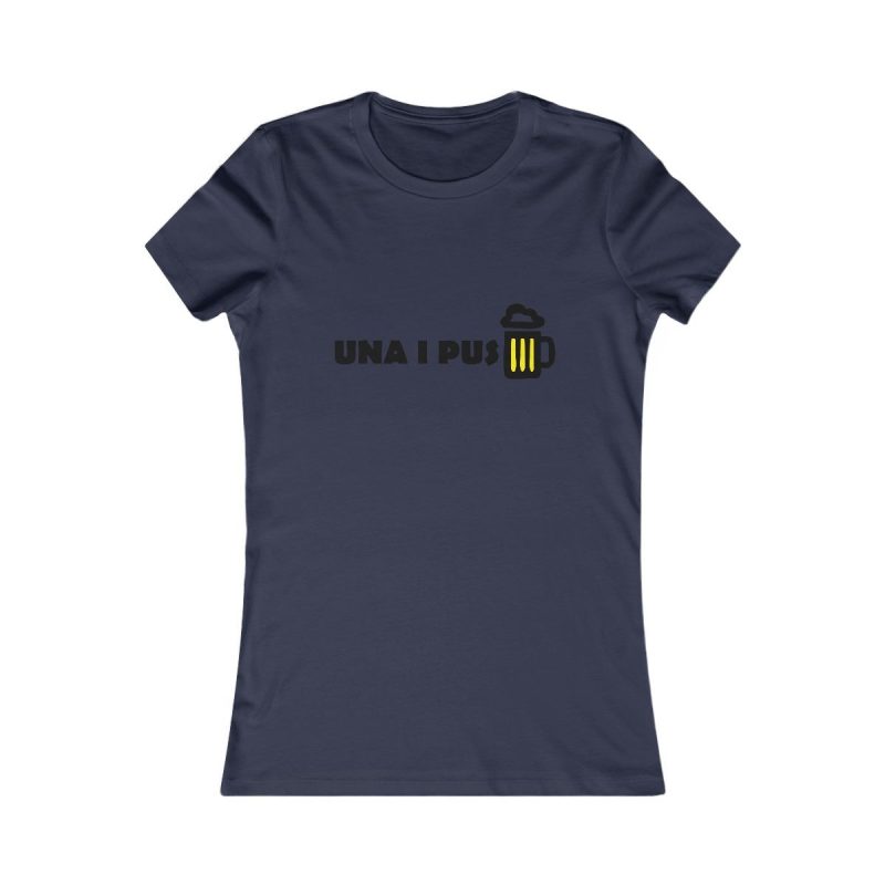 Camiseta mujer Favorite - Azul marino - Camiseta «Una i pus» cervessa