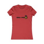Camiseta mujer Favorite - Rojo - Camiseta «Una i pus» cervessa Camiseta mujer Favorite - Rojo - Camiseta «Una i pus» cervessa