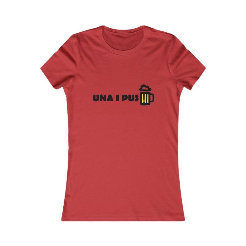 Camiseta mujer Favorite - Rojo - Camiseta «Una i pus» cervessa