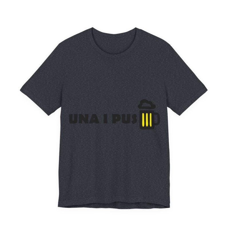 Camiseta jersey manga corta - Azul marino jaspeado - Camiseta «Una i pus» cervessa